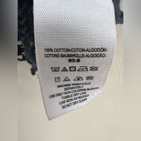 We The Free Women's Short XS Lace Laser Cut Open Knit Oversized Top - Picture 6 of 7